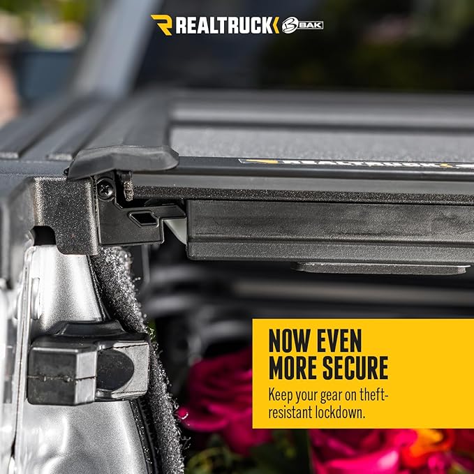 RealTruck BAK BAKFlip MX4 Hard Folding Truck Bed Tonneau Cover | 448227RB | Fits 2019-2026 Ram 1500 (New Body Style) w/RamBox w/or w/o Multifunction TG 5' 7" Bed (66.75")