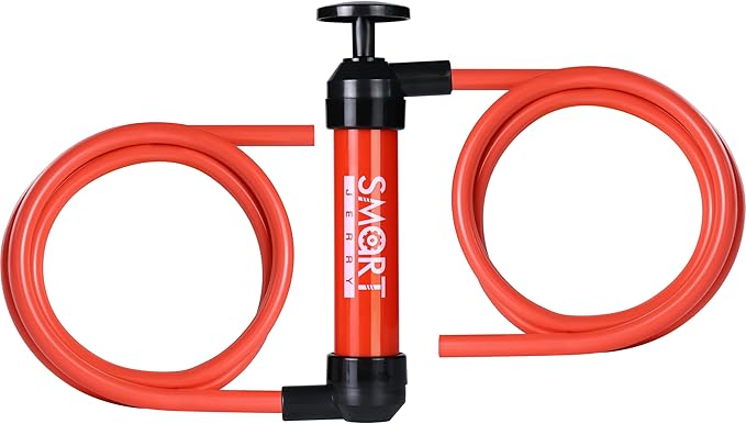 SMART JERRY - Fluid Transfer Pump Automotive, Oil Transfer Pump, Hand Pump Siphon, Multi-Use Hand Fuel Pump for Gas Oil and Liquids, RV Antifreeze Pump Kit, Siphon Pump for Fish Tank, Lawn Mower Pump