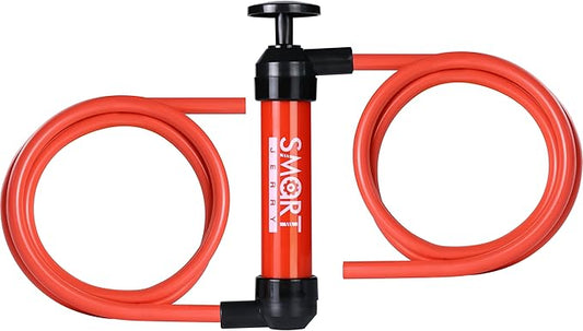 SMART JERRY - Fluid Transfer Pump Automotive, Oil Transfer Pump, Hand Pump Siphon, Multi-Use Hand Fuel Pump for Gas Oil and Liquids, RV Antifreeze Pump Kit, Siphon Pump for Fish Tank, Lawn Mower Pump