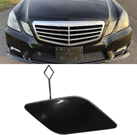 Compatible with 2010-2013 Mercedes Benz Tow Hook Cover for E-Class W212 E300 E350 E400 E550 A2128850126(Black,Right Passenger Side),Front Bumper Towing Eye Cap