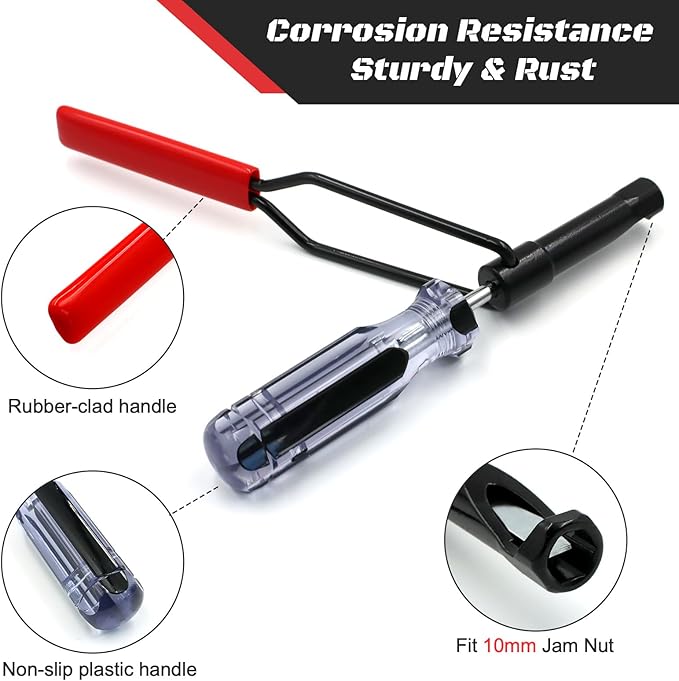 Handook Jam Nut Valve Adjustment Tool，with Feeler Gauges，Valve lash Adjustment Tool – for Honda, for Toyota, for Nissan, and Other Japanese Engines (10mm Model)