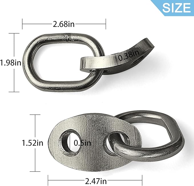 NOVINO 7100 Engine Lifting Bracket Set,5,500 lb Capacity Engine Lift Bracket Kit for Use with Load Levelers and Slings-2 Sets,Black