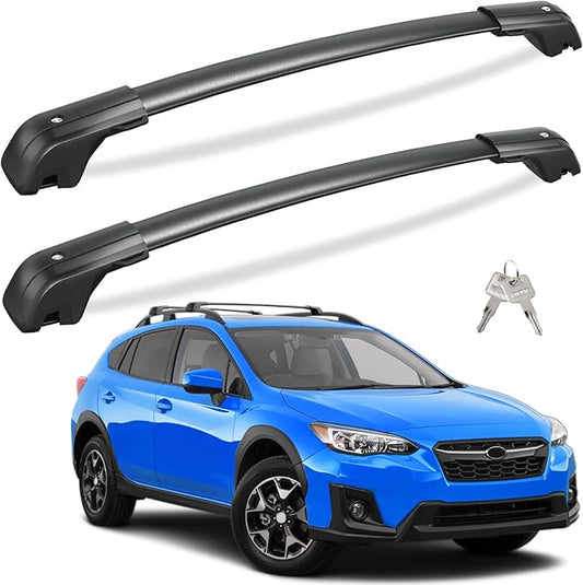 Tuyoung 330lbs All Aluminum Roof Rack Cross Bars Compatible with Subaru Crosstrek 2018-2023 & Impreza 2017-2023 with Side Rails,Lockable Heavy Duty Anti-Theft Roof Crossbars Rooftop Luggage Carrier