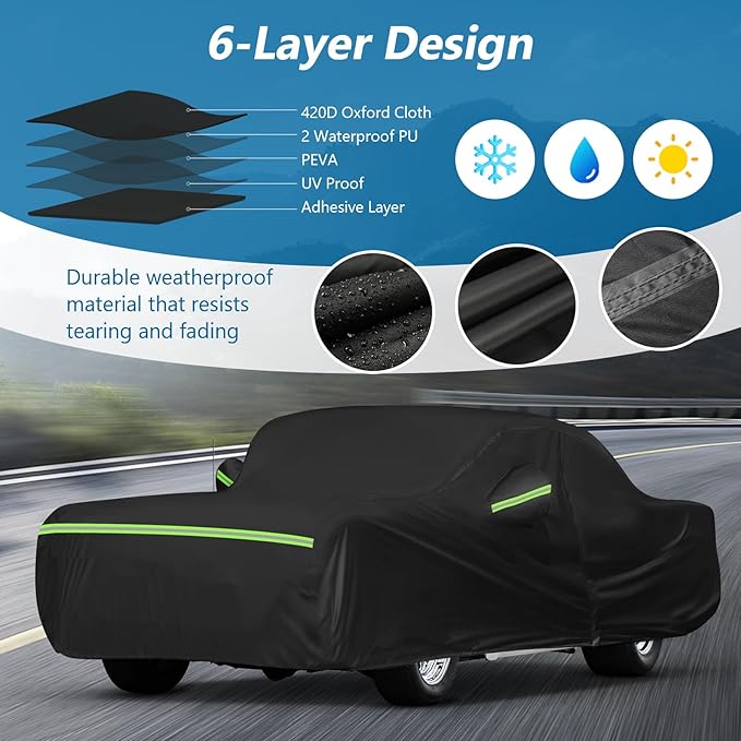 Waterproof Car Covers for Chevrolet Bel Air/150/210 1950-1957 Sedan/Coupe/Hardtop, 420D Oxford Cloth Sun Heat Protection Outdoor Full Covers with Driver Side Zipper Windproof Heavy Duty All Weather