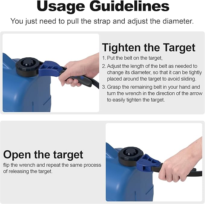 Strap Wrench Set, 2pcs Adjustable Rubber Strap Wrench, Oil Filter Strap Wrench, Max Diameter 4" and 6" with Rubber Belt, Jar Opener for Weak Hands
