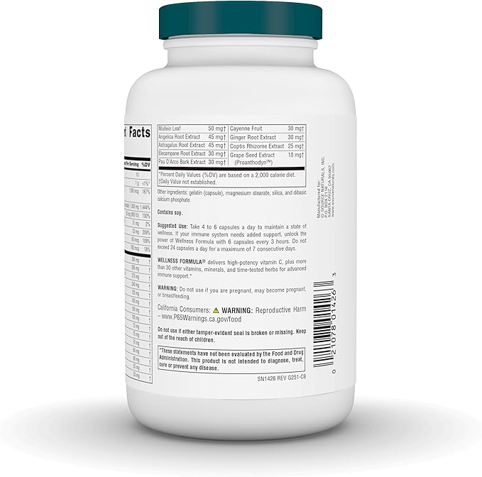 Source Naturals Wellness Formula Bio-Aligned Vitamins & Herbal Defense Advanced Immune Support* - Dietary Supplement & Immunity Booster - 240 Capsules
