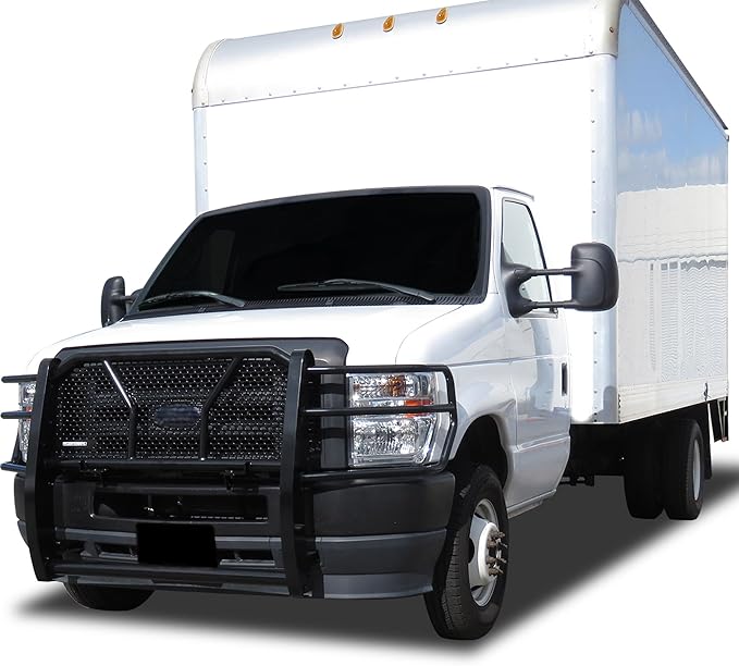 Black Horse Rugged Heavy Duty Grille Guard Modular Black Compatible with 2015-2025 Ford E-350/2015-2025 Ford E-450 -RU-FO350-B