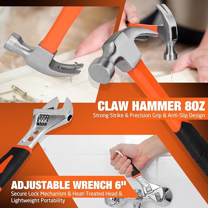 248-Piece Tool Set - General Household Hand Tool Kit with Plastic Toolbox Storage Case for Men, Home Repair, DIY Projects