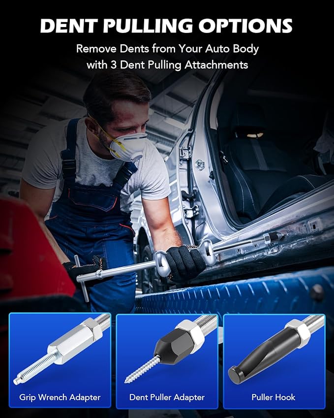 Orion Motor Tech 9-Way Slide Hammer Puller Set, Front Wheel Hub Bearing Remover & Rear Wheel Axle Hub Dent Shaft Puller Tool Kit