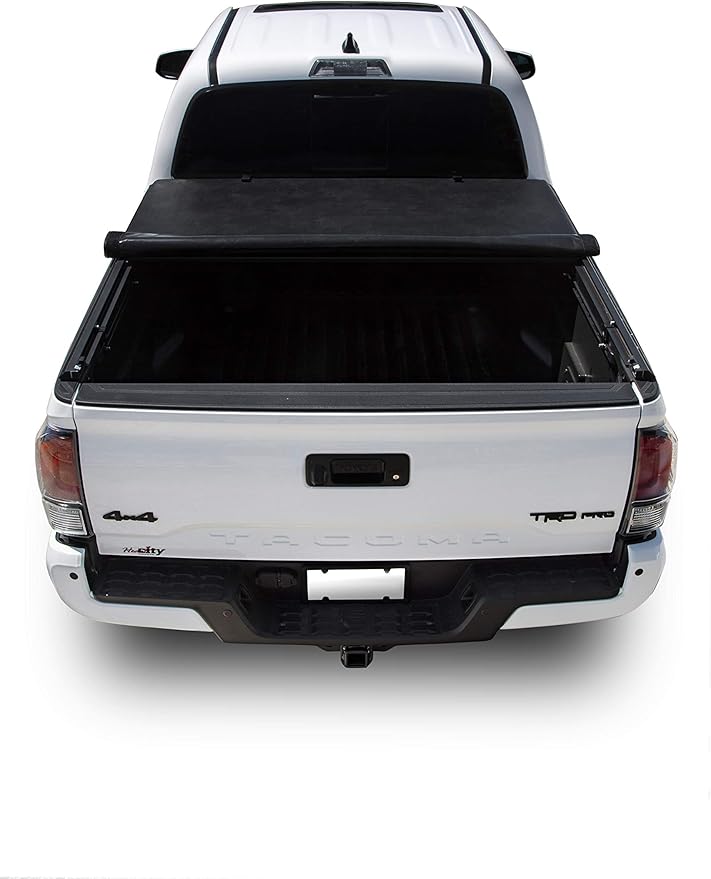 LEER ROLLITUP | Fits 2016-2023 Toyota Tacoma with 5’2" Bed with Track (Short Bed) | Soft Roll Up Truck Bed Tonneau Cover | 4R286 | Low-Profile, Easy 15-Minute Install - Fits Trail Edition (Black)