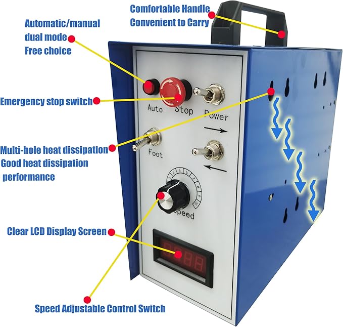 Welding Turning Roll Linkage Roller Rotary Welding Positioner Digital Welding Equipment Tank Welding Holder 50-600mm Diameter 110V with 2200LBS Capacity for Pipeline Welding
