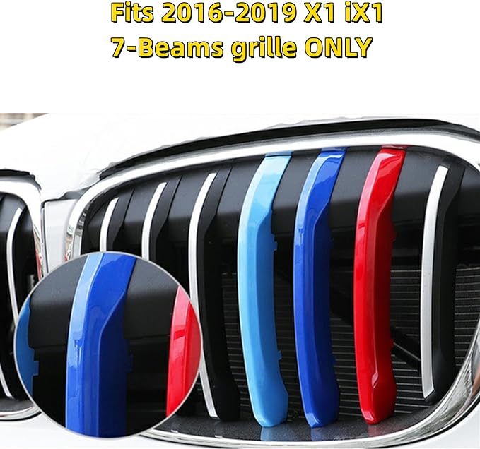 Automotive Grill Inserts for BMW X1 F48 2016-2019 7-Beam, Front Grille Accessories