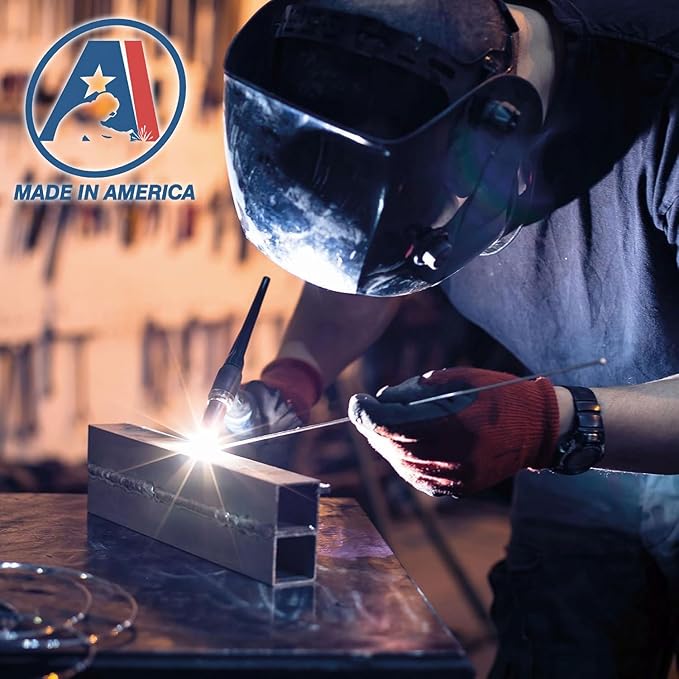 200Amp Air-cooled WP-26FV Tig Welding Torch Flex Head - Complete Package with 15-ft Power Cable Hose, Gas Lens, Ceramic Cup, Power Cable Connector and Torch Accessories