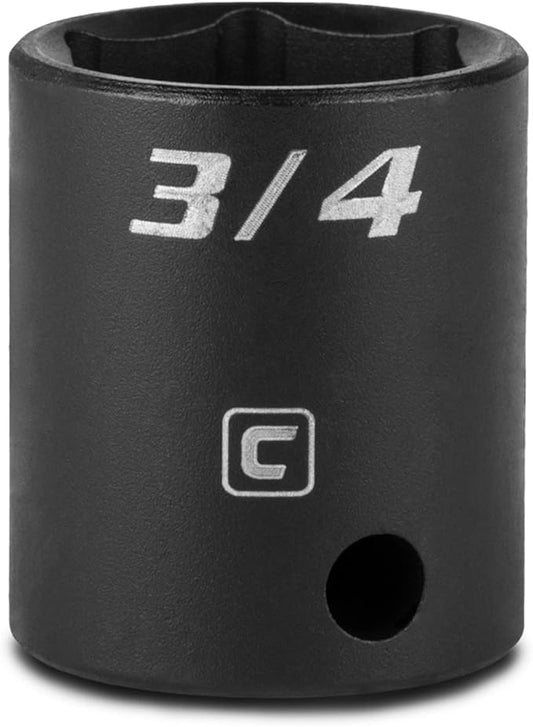 Capri Tools 3/4-Inch Shallow Impact Socket, 3/8-Inch Drive, 6-Point, SAE
