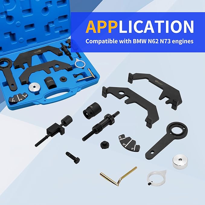Engine Timing Alignment Locking Tool kit Compatible with BMW N62 N73 Engine and Engine 545i 550i 645Ci 650Ci 650i 745Li 745i 750Li 750i X5
