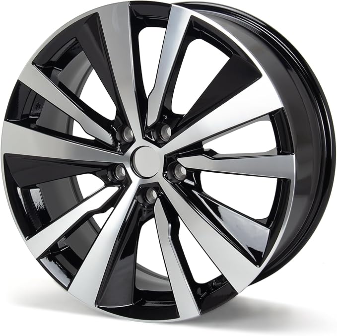 New 19"x8'' Aluminum Alloy Replacement for OE Wheel Rim Compatible with Nissan-Altima 2019-2022, Machined Black, 62785,PCD 5x114.3