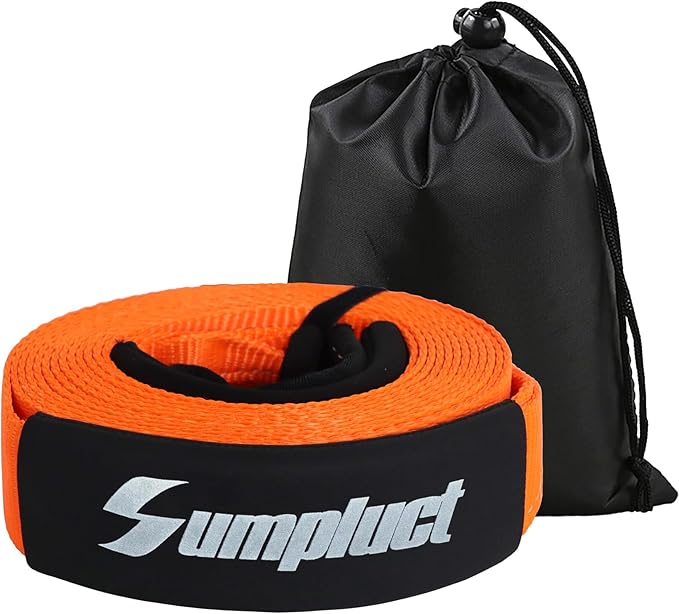 Recovery Tow Strap 3in X 30ft Exceed Heavy Duty 36580 lbs Break Strength, Use for Emergency Towing Rope, Tree Saver, Winch Extension, Triple Reinforced Loops,Car Accessories