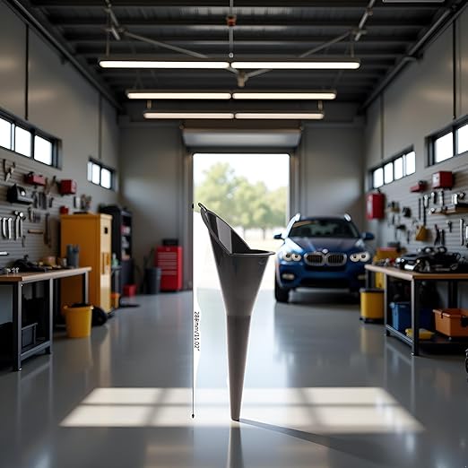 1Pc Black Multi-Function Auto Engine Oil Petrol Change Funnel Long Stem Plastic Funnel for Car Motorcycle ATV Boat Multi-Function Circular and, Large:28cm Oil System Tools (11.02in)