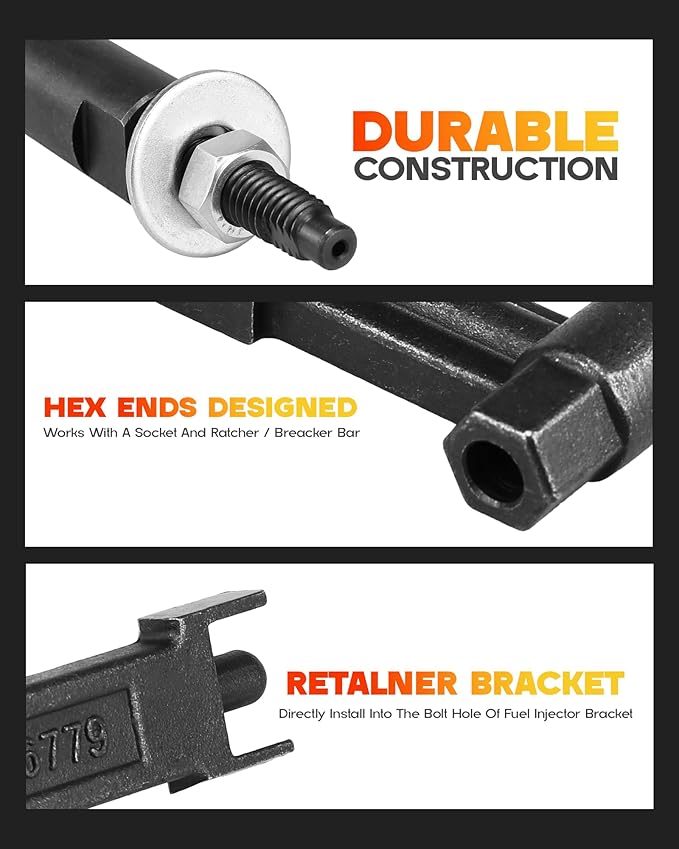 6778 Injector Puller & 6779 Injector Puller, 7222 Injector Tube Remover/Installer Tools Compatible with GM 6.6L Duramax Diesel,For GM Duramax Injector Repair Tool Kit,Replace J-44639,J-4659,J-45910