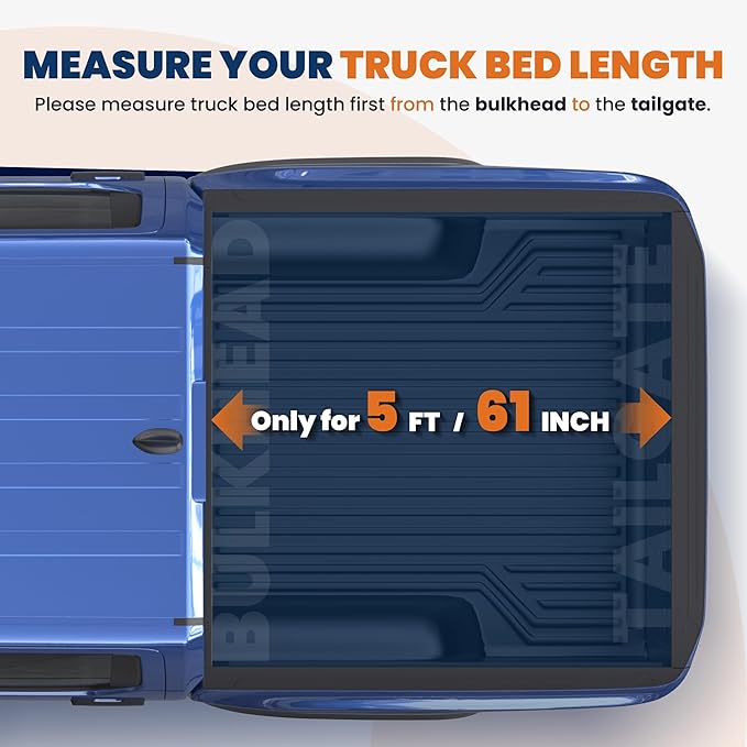 Tri Fold Soft Folding Truck Bed Tonneau Cover Compatible for Nissan Frontier 2005-2025 Fleetside 5 FT On Top w/Reflective Strip