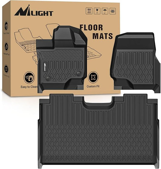 Nilight TPE Floor Mats for Ford F-150 F150 Lightning SuperCrew Cab Bucket Seats 2015 2016 2017 2018 2019 2020 2021 2022 2023 2024 2025 All Weather Custom Fit Heavy Duty Floor Liners