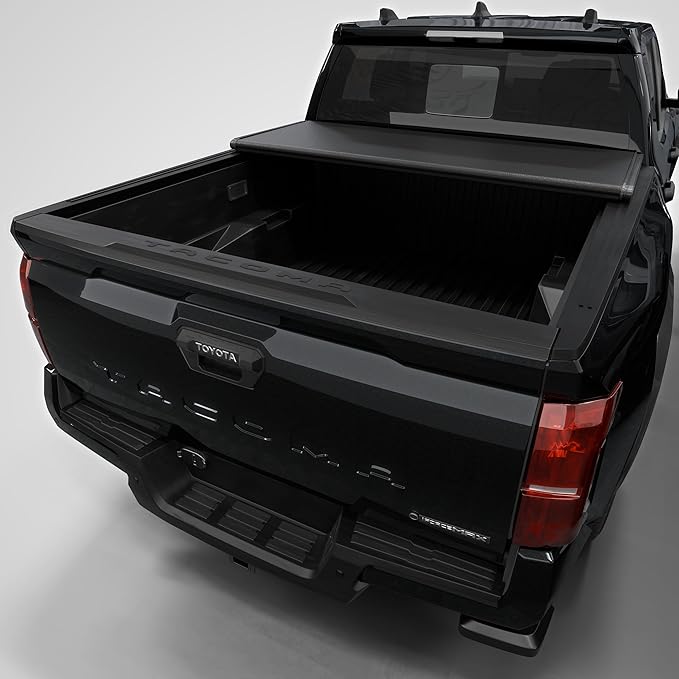 Low Profile Tri-fold Truck Bed Tonneau Cover Compatible with 2016–2023 Toyota Tacoma | 6'2" (73.7") Bed | CFLPX022