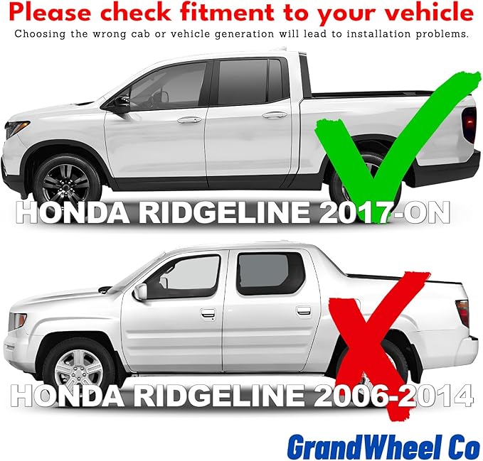 Window Deflectors Smoke Tinted Tape-On Side Window Vent Visor Deflectors Rain Guards Compatible with Honda Ridgeline 2017-2025 - 4pcs. GW0593