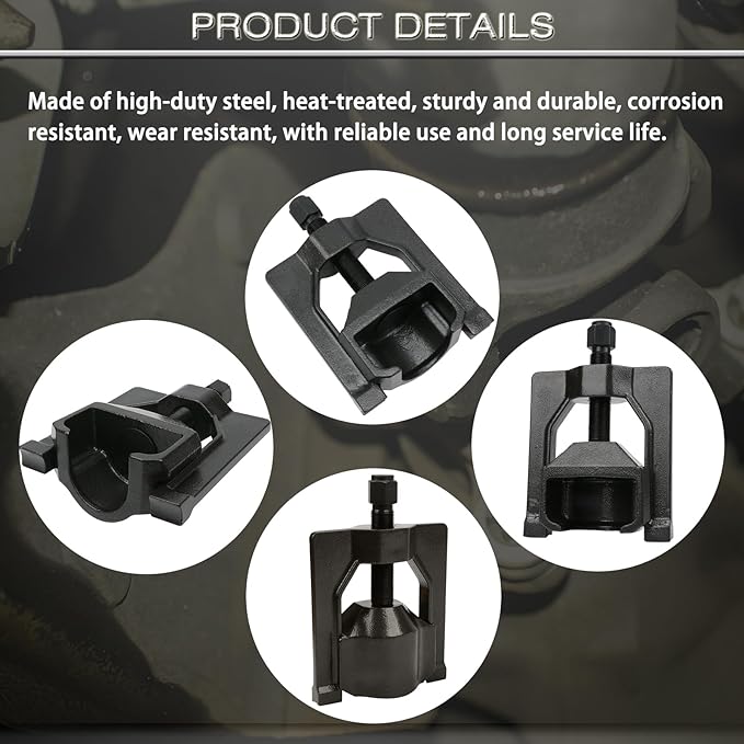 U Joint Press and Removal Tool Heavy Duty Universal Ball Joint Puller Tool for Class 7 and 8 Trucks, Removing 1.5 to 2.2 Inch Bearing Cups, Fit Kenworth Peterbilt Freightliner Mack Volvo