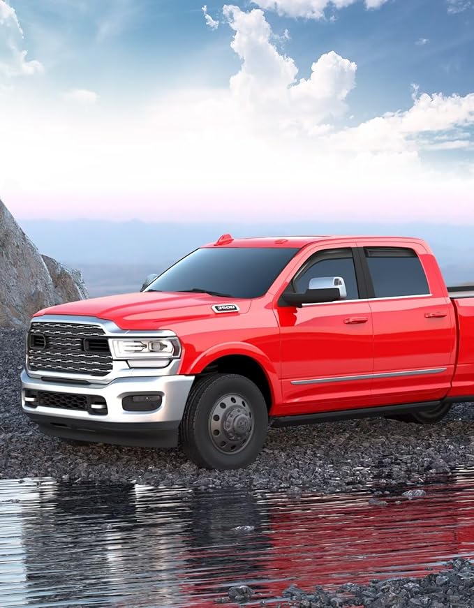 in-Channel Window Rain Guards Fit for Truck Dodge RAM 2500 3500 2019-2026 Crew Cab Extra Durable Window Visors Window Deflectors Vent Visors Vent Shades Car Accessories-4 pcs 2-Q07