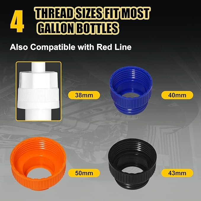 30cc Hand Oil Transfer Pump Fluid Pump for Gallon Bottles and Wide-Mouth Quart Bottles - Transfers Gear Oil, Transmission Fluid, Differential Fluid, and Antifreeze