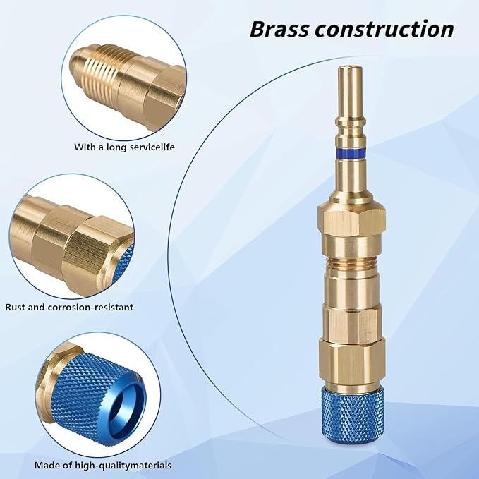 QDB33 Argon Quick Connect Fittings Set - 125 PSI Inert Gas Regulator & Hose Connector for TIG Welding (Male & Female)