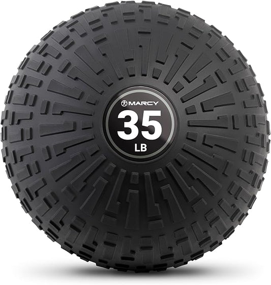 Marcy Slam Ball, 10–50 lbs Dead Weight, Non-Bounce, Sand-Filled Medicine Ball with Durable PVC Shell & Textured Grip for Slams, Tosses, Core & Full Body Training