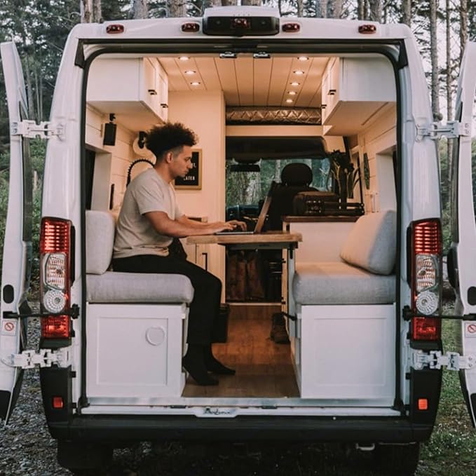 acegoo RV Recessed Ceiling Light 2-3/4” 12V Dimmable LED Puck Light for Campervan Truck Caravan Boat Roof Under Cabinet Lighting, Flush Mount Cutout 2-1/4" (Black,Cool White) 4 Pack