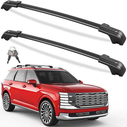 KINGGERI 330lbs All Aluminum Roof Rack Cross Bars Compatible with Hyundai Palisade 2026 with Raised Side Rails, Lockable Roof Rails Crossbar Rooftop Luggage Carrier