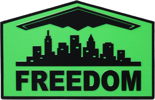 Freedom Emblem, Custom Metal Alloy B-2 Stealth Badge, Exterior Automotive Accessories, Universal Fit for Car, Truck, SUV (Green)