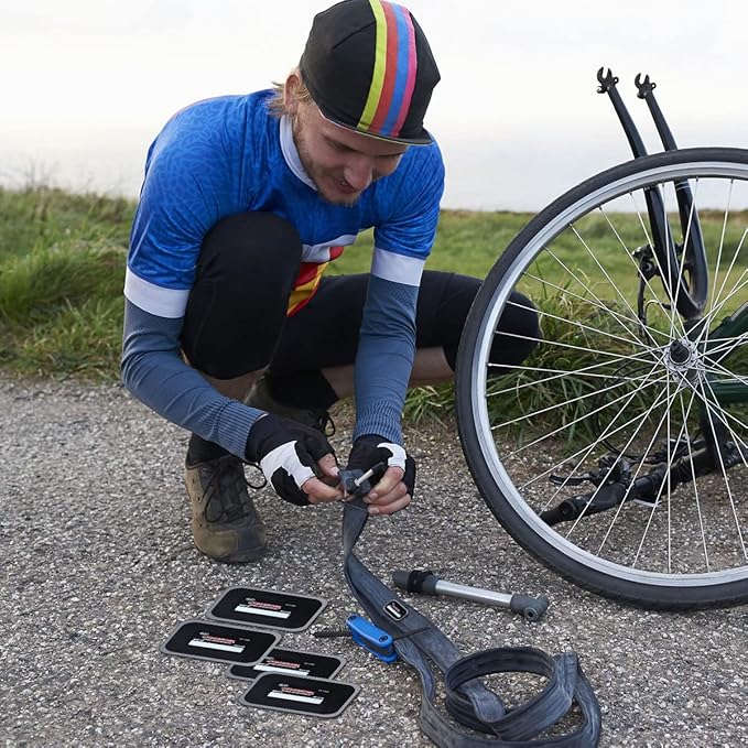 60 Pieces Tire Patches Heavy Duty 2.6 x 3.2 inche 3.4 x 4.8 Inche, Rubber Tire Patches Radial Tire Repair Patch Tire Plug Kit Emergency Repair Tool for Puncture Car Truck Bus Tractor Vehicle