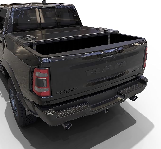 Hard Tri-Fold Truck Bed Tonneau Cover Compatible with 2009-2026 Dodge Ram 1500 & 2500 5.7ft Bed Without Ram Box (67.4")