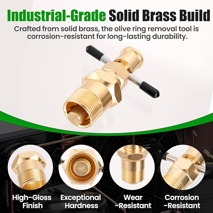 Super Stars Olive Removal Tool for 1/2 and 3/4 in NPT Compression Sleeve – Heavy Duty Ferrule Puller for Plumbing Repair