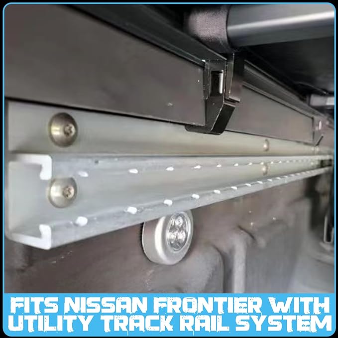 Truck Bed Tonneau Cover Compatible with Nissan Frontier 2005-2024 5 ft Short Box w/or w/o Track Rail, Soft Roll Up Style