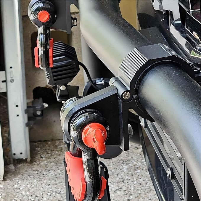 4 Pack 3/4 Inch D Ring Shackle, Heavy Duty D Ring Towing Shackle with 7/8 Pin, Maximum Break Strength 41887 Lbs, 19 Ton, Bow Shackle for Tow Strap, Winch, Off Road, Towing, Vehicle Recovery