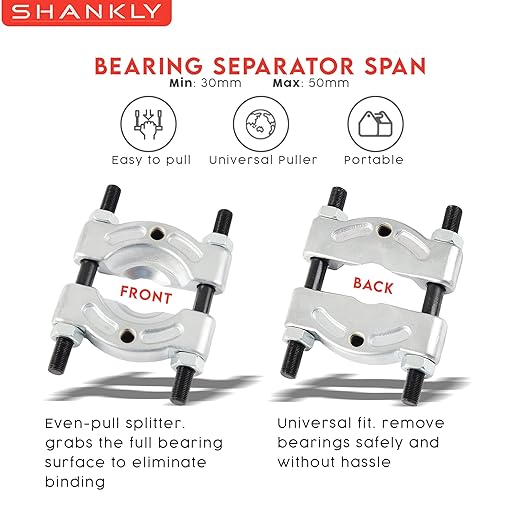 Bearing Separator or Gear Puller, Universal Bearing Puller Tool or Pullers for Mechanics Heavy-Duty Pilot Bearing Removal Tool Medium Bearing Puller Splitter (30-50mm)