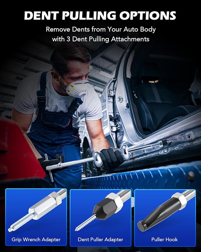 Orion Motor Tech Slide Hammer, 9-Way Internal/External Slide Hammer Puller Set - Pulls Hubs, Rear Wheel Axle Shafts, Bearings, Bushings, Seals, Retainers