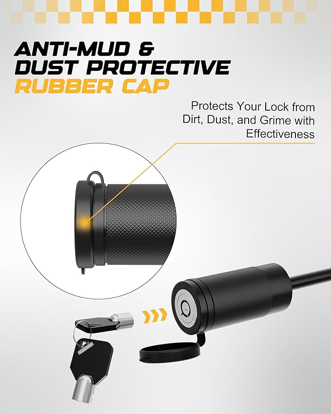 RETRUE Trailer Tongue Coupler Lock, Dia 1/4 Inch, 3-1/2 Inch Span Trailer Hitch Lock for Latch-Type Coupler, Tow Boat RV Truck Car's (2 Pack, Black)