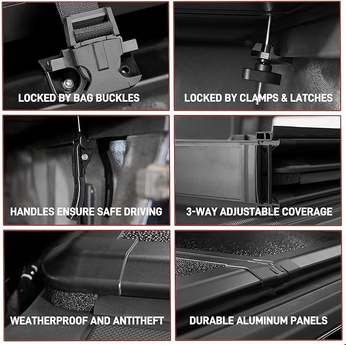 Hard Quad-fold Truck Bed Tonneau Cover Compatible with 6.9 FT (82.2") 2020-2026 Chevy Silverado/GMC Sierra 2500/3500 HD Fleetside Bed