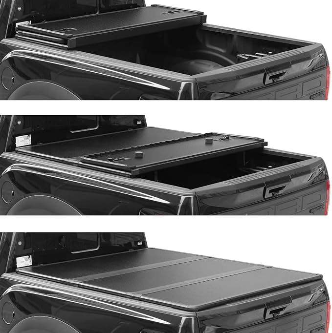Lyon Cover 6.6ft / 79" Hard Tri-Fold Truck Cover Compatible with 2019-2026 Chevy Silverado/GMC Sierra 1500 Tonneau Cover | Not for CarbonPro Bed