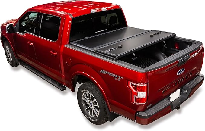 LEER FOLDITUP | Fits 2009-2018 Ram 1500 and 2019+ Ram Classic with 6.4 FT Bed w/o Rambox | Hard, Tri-Folding, Low Profile Tonneau Cover