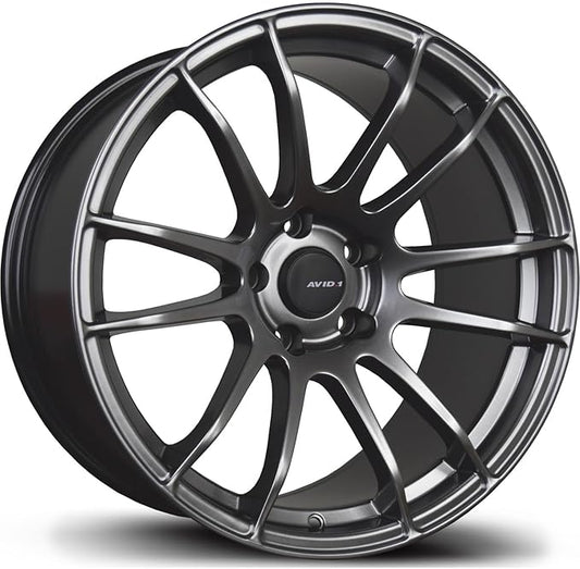 AVID.1 AV-20 Hyperblack 18x8.5 Custom Wheel – 5x4.5 Bolt Pattern with +33 Offset – Lightweight Performance Alloy Wheel – Aggressive Street Style & Track-Ready Car Accessories