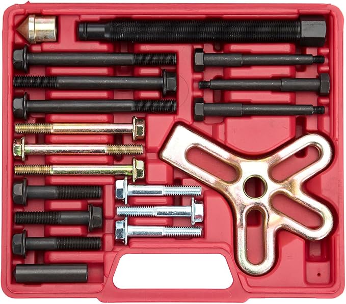 OEMTOOLS 27187 Harmonic Balancer Puller Kit, Removes Harmonic Balancers, Dampers, Pulley Puller, Puller Tool for Use with GM 3300 & 3800 V6 Engines, Includes Metric and SAE Bolts