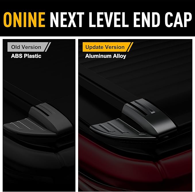 ONINE Pull-Lock-Go Retractable Hard Tonneau Cover Custom fit 2019-2026 Chevy Silverado/GMC Sierra 1500 5.8ft Truck Bed (69.9”), Aluminum Matte Black, Compatible for Crossbar and Cargo Racks.