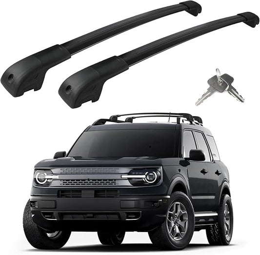 Roof Rack Cross Bars Compatible with Ford Bronco Sport On-Road Base & Bigbend 2021-2025 & Outer Banks 2021 & Heritage Edition 2023,Adjustable 300LBS Anti-Theft Lock Crossbar for Bike,Snowboard,Luggage